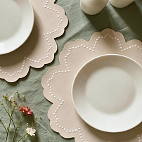 Набор плейсматов Flora Table кремовые (2шт.)