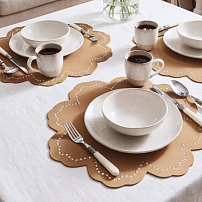 Набор плейсматов Flora Table тауп (2шт.)
