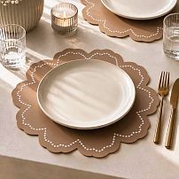 Набор плейсматов Flora Table тауп (2шт.)